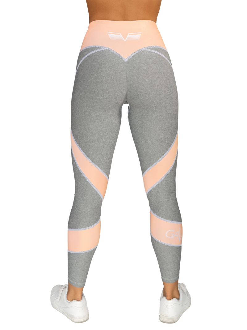 Fitness Legging - Grijs/Perzik - Gavelo - Peach Swirl