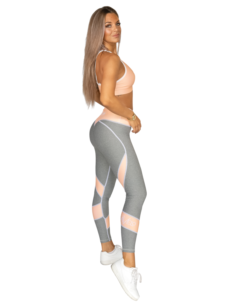 Fitness Legging - Grijs/Perzik - Gavelo - Peach Swirl