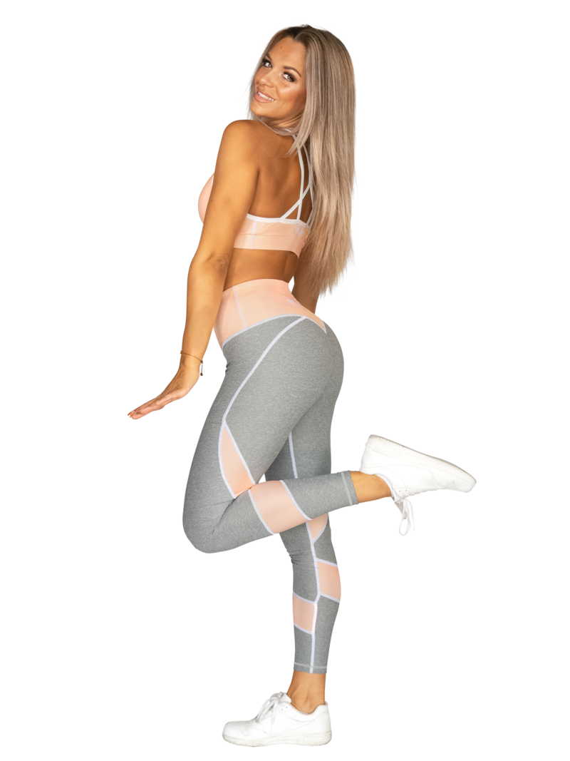 Fitness Legging - Grijs/Perzik - Gavelo - Peach Swirl