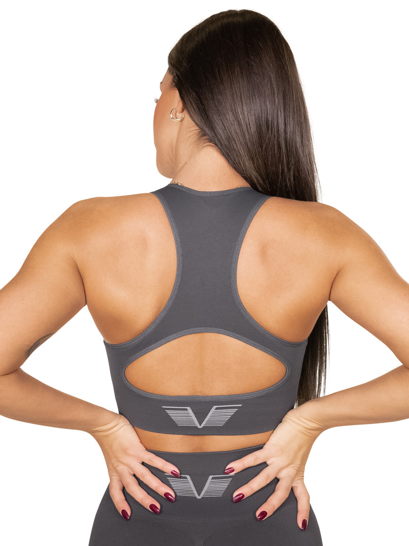 Sport BH straptops met vulling - Zwart