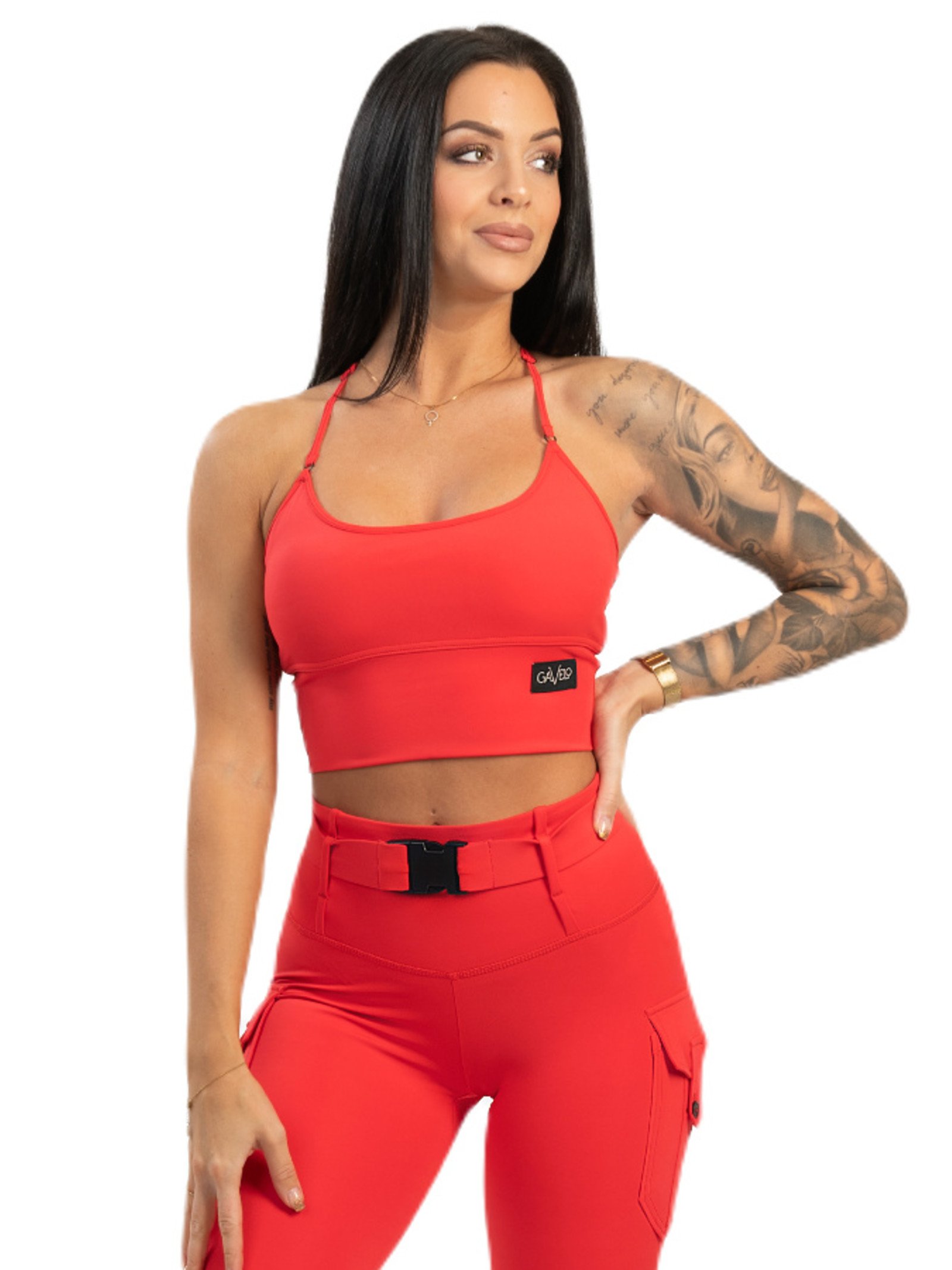 Rode Sport Top met Vulling Gavelo Cargo⭐ Fit&Style - Fit&Style