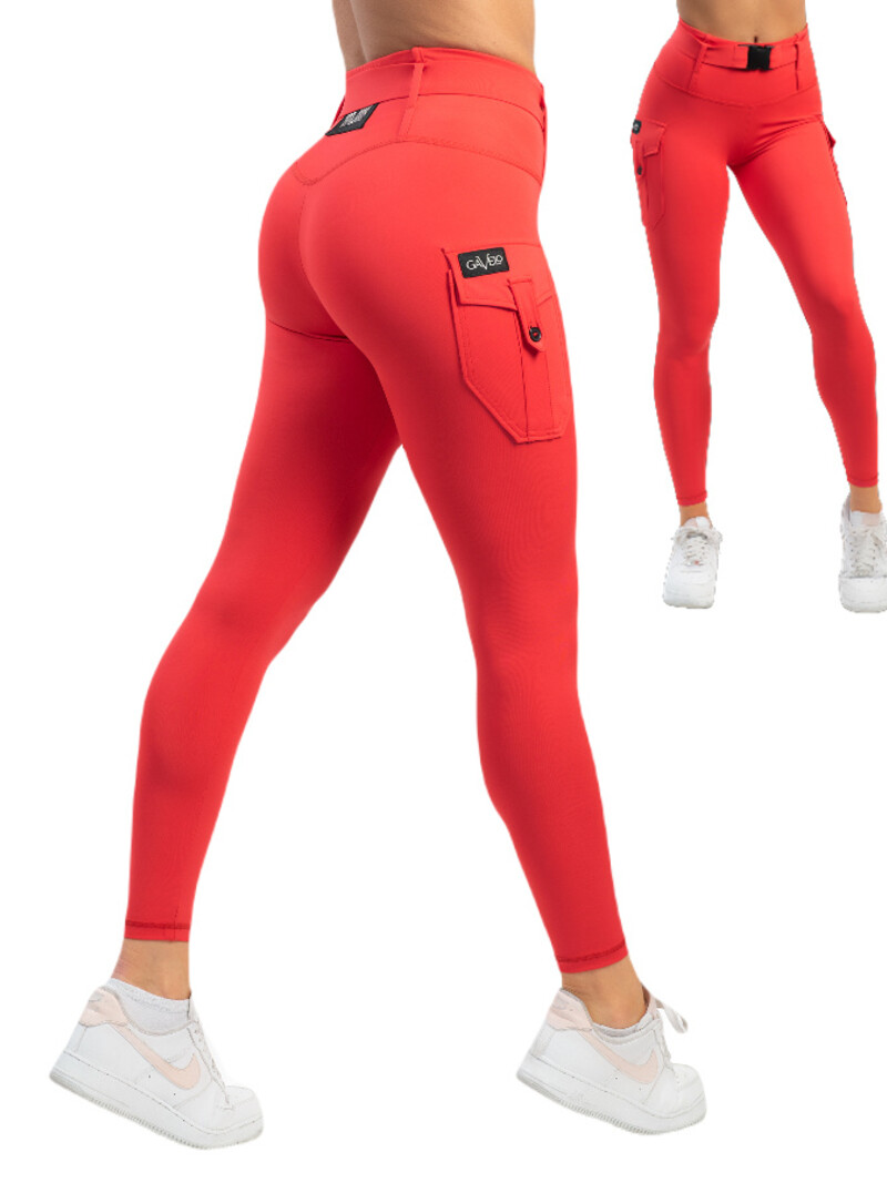 Fitness Legging met zakken - Rood - Gavelo - Gavelo Cargo Radical Red