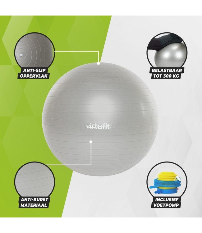 Virtufit Fitnessbal Pro Met Pomp