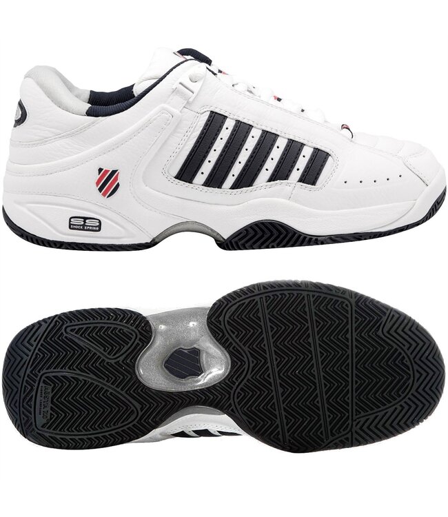 K-Swiss Defier RS voor heren in het wit donker blauw