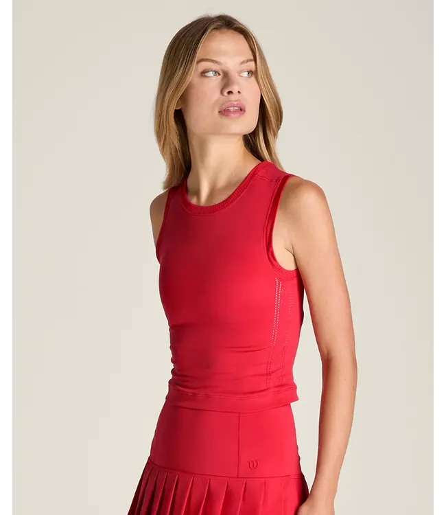 Wilson Pro Seamless Tanktop Pointelle Varsity Red