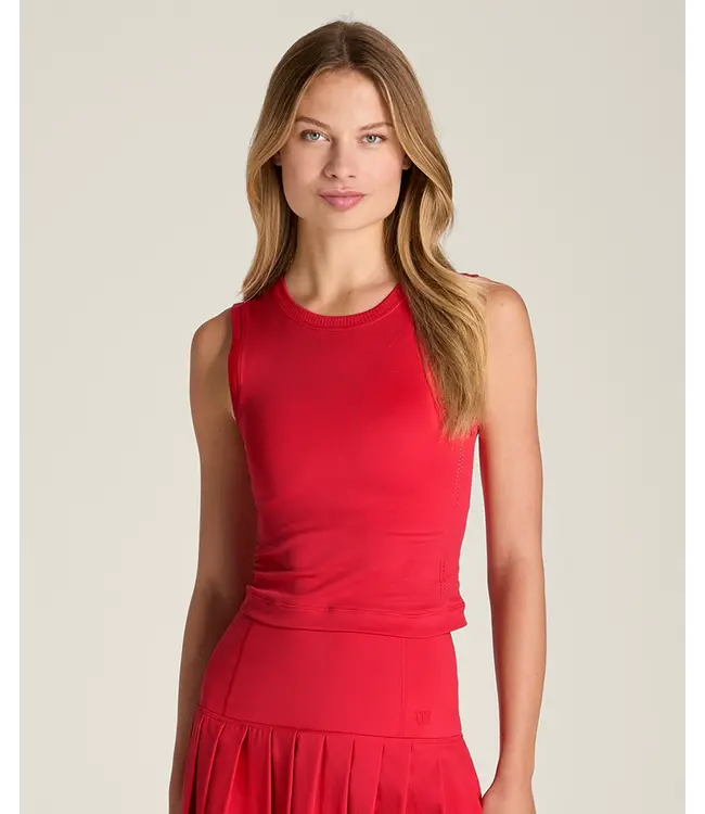 Wilson Pro Seamless Tanktop Pointelle Varsity Red