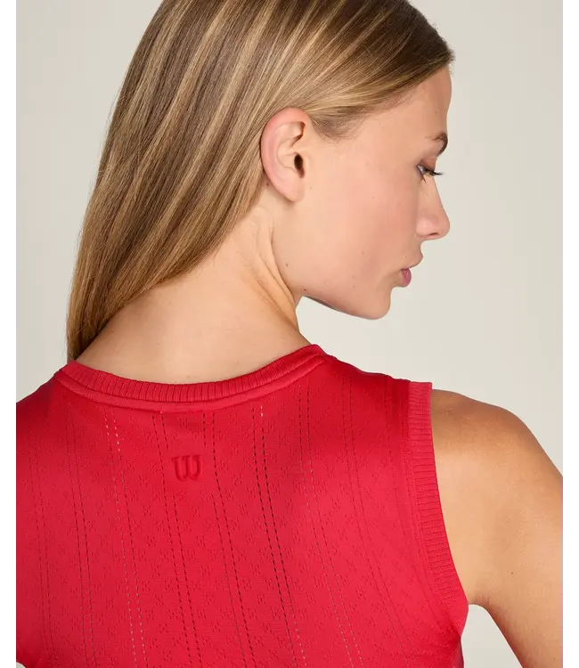 Wilson Pro Seamless Tanktop Pointelle Varsity Red