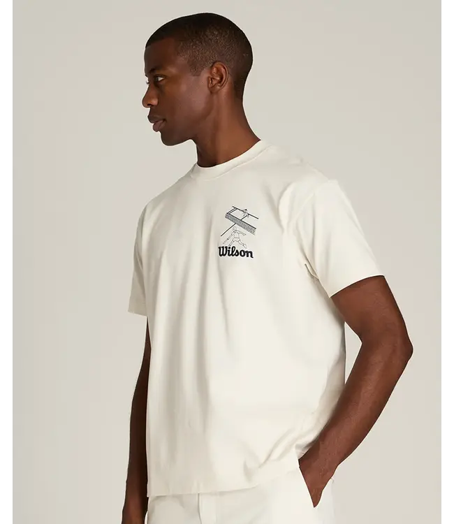 Wilson M Classic Graphic T-shirt Sandrift / Classic Navy