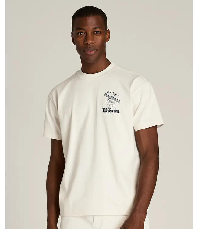 Wilson M Classic Graphic T-shirt Sandrift / Classic Navy