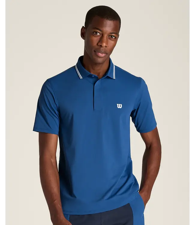 Wilson M Challengers Technical Polo Blue Quartz