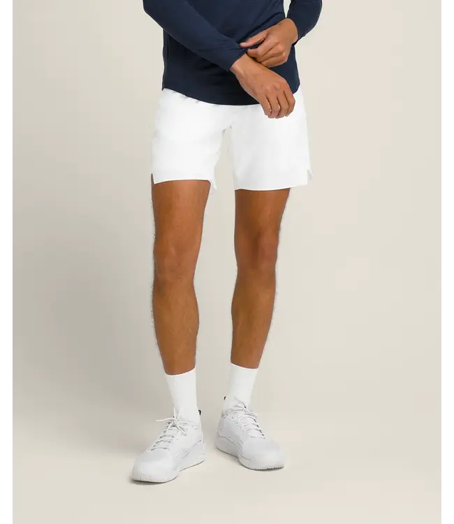 Wilson M Tournament Short V2 7in Ongevoerd Bright White