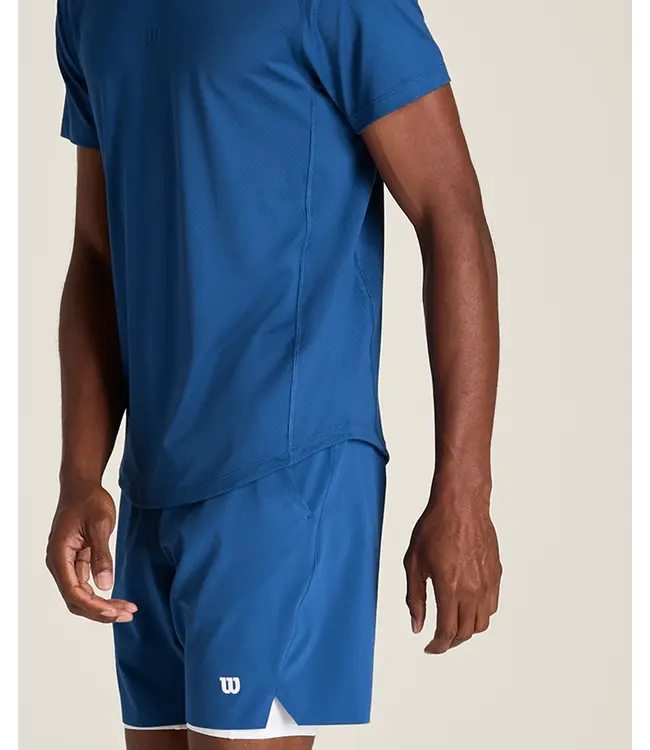 Wilson M Tournament Short V2 7in Ongevoerd Blue Quartz