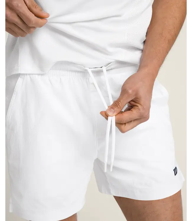 Wilson M Tennis Volley Short 6" Ongevoerd Bright White