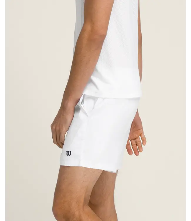 Wilson M Tennis Volley Short 6" Ongevoerd Bright White