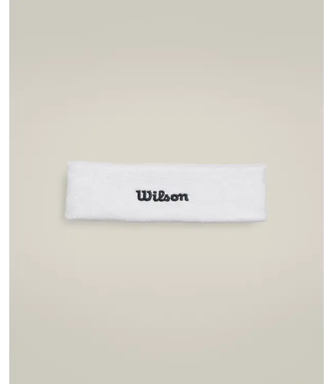 Wilson U Terry Logo hoofdband Bright White