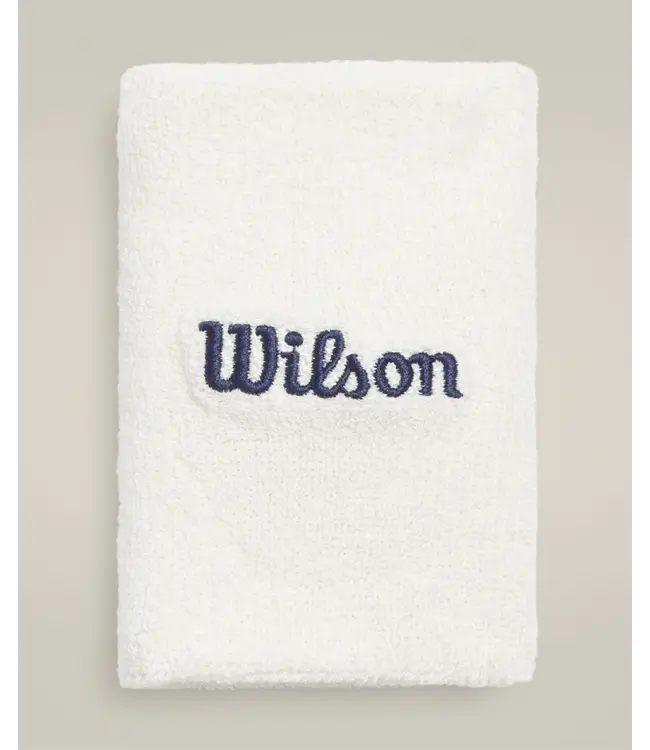 Wilson U Wide Terry zweetbandjes Bright White