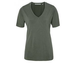 T-shirt modal v-neck tee beluga black 