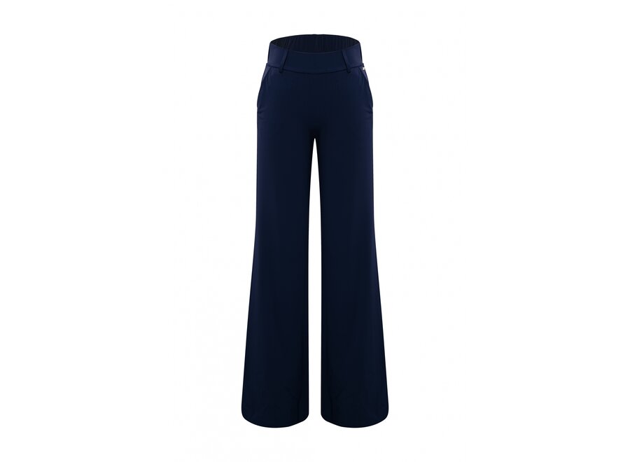 Broek Serenity straight dark blue