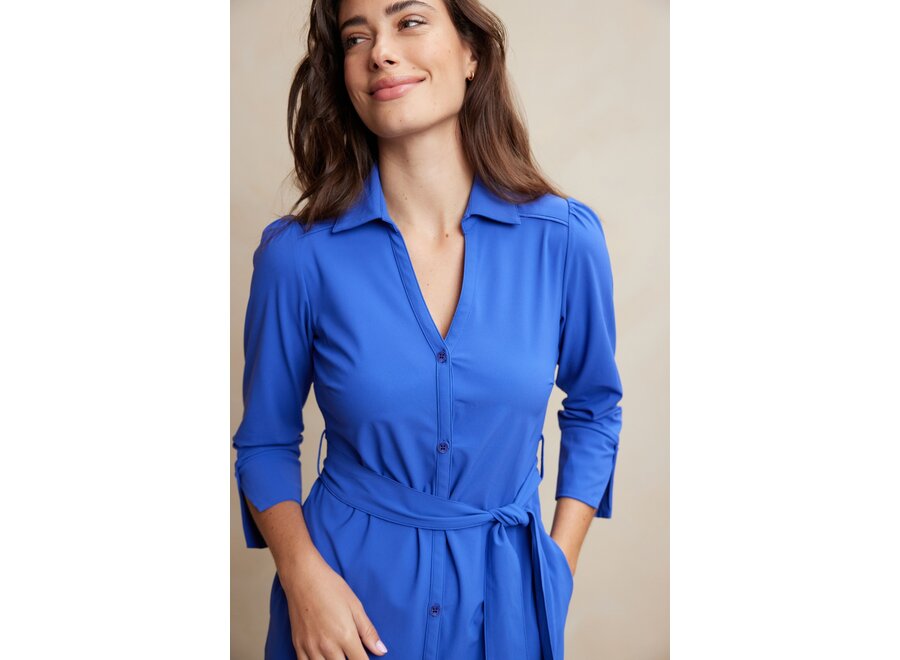 Jurk Finou cobalt