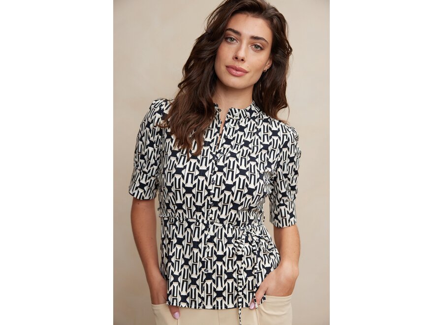 Top Tessa ethnic roots print