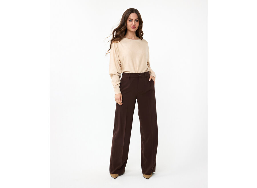 Broek F24.10547 chocolate