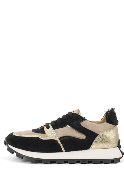 Sneaker Livia-107 black/gold/beige