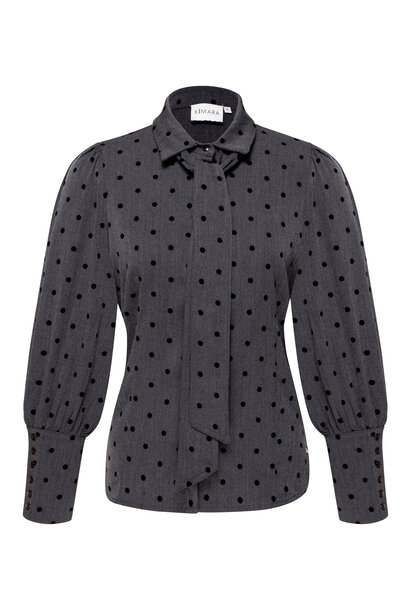 Blouse Zara denim dotted