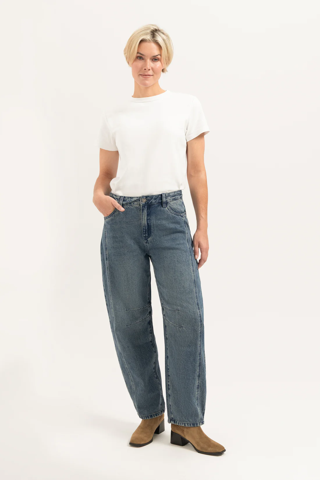 Jeans Simmy barrel dirty blue-2