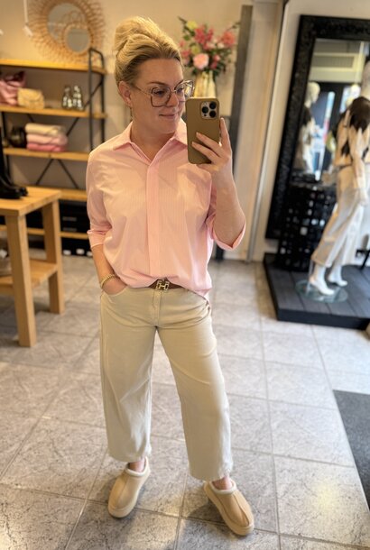 Blouse Saar stripe light pink