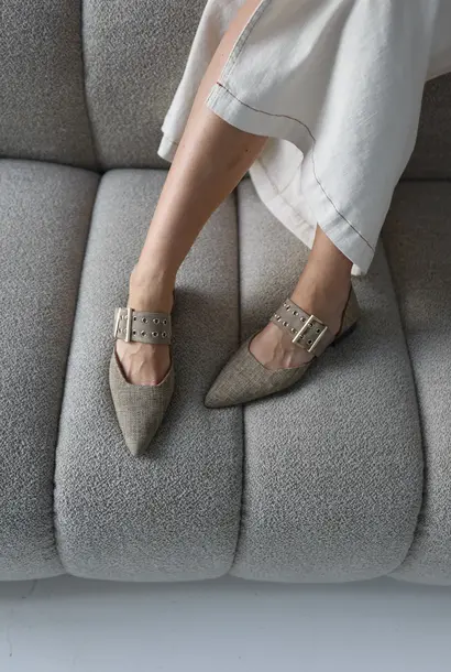 Slingback Binny-84 taupe/kum
