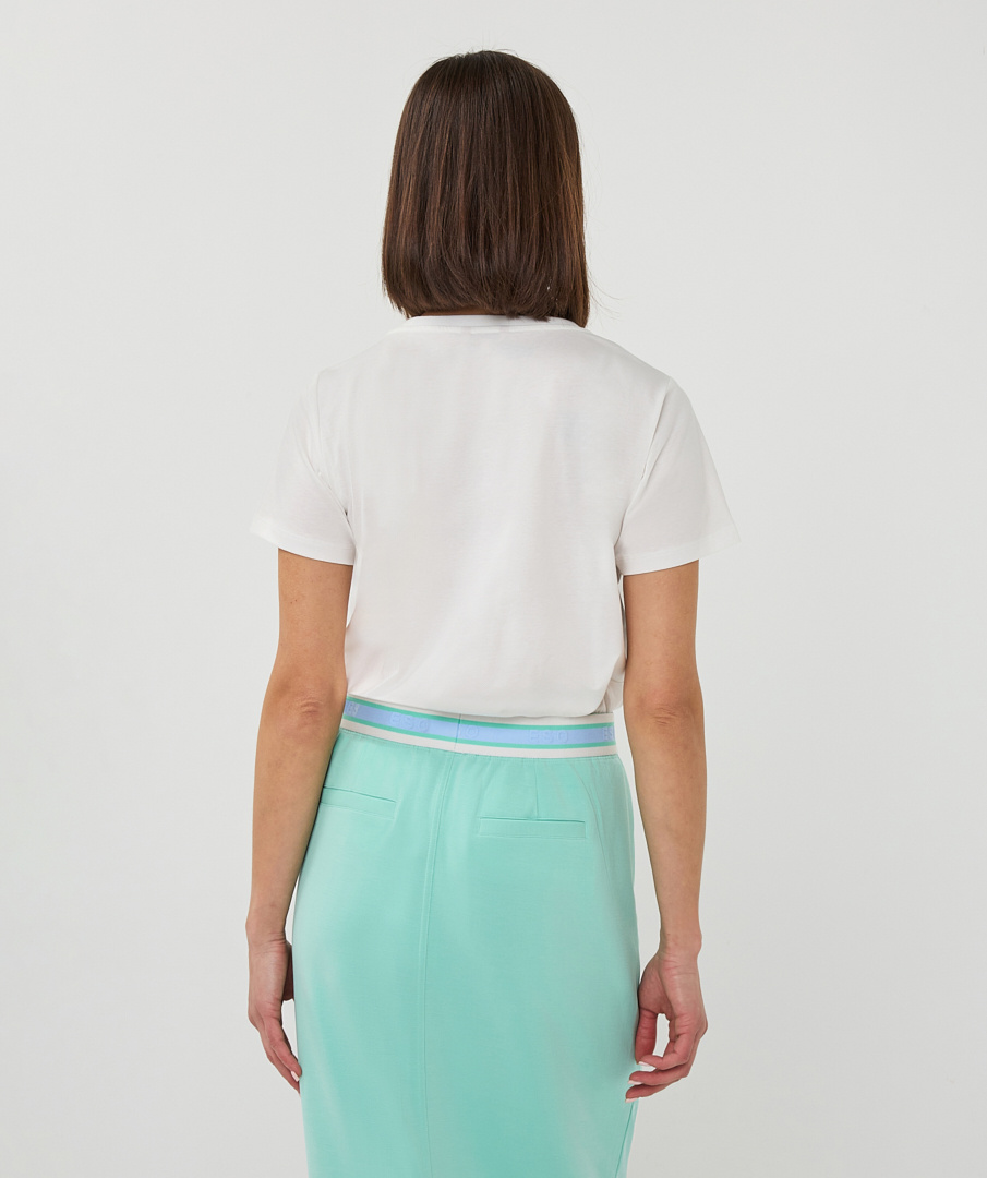 T-shirt SP26.05014 off white/mint green-6