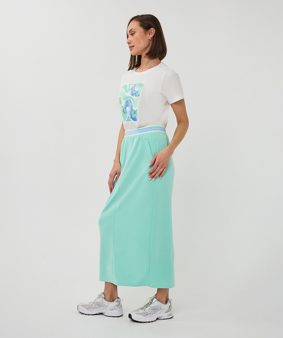 T-shirt SP26.05014 off white/mint green-8