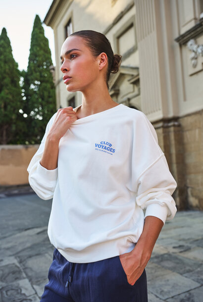 Trui SP26.05019 off white/blue