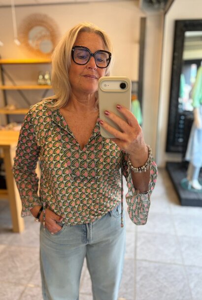 Blouse Ylio chalki pink