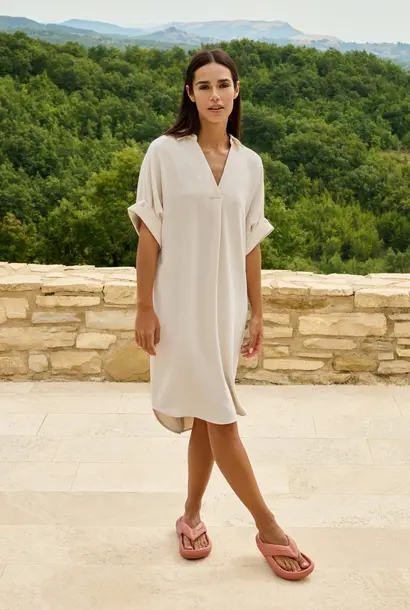 Jurk 01-601218-604 creme beige