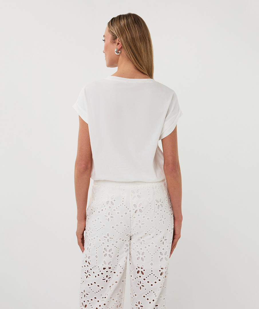 T-shirt HS26.05204 off white/pink-7