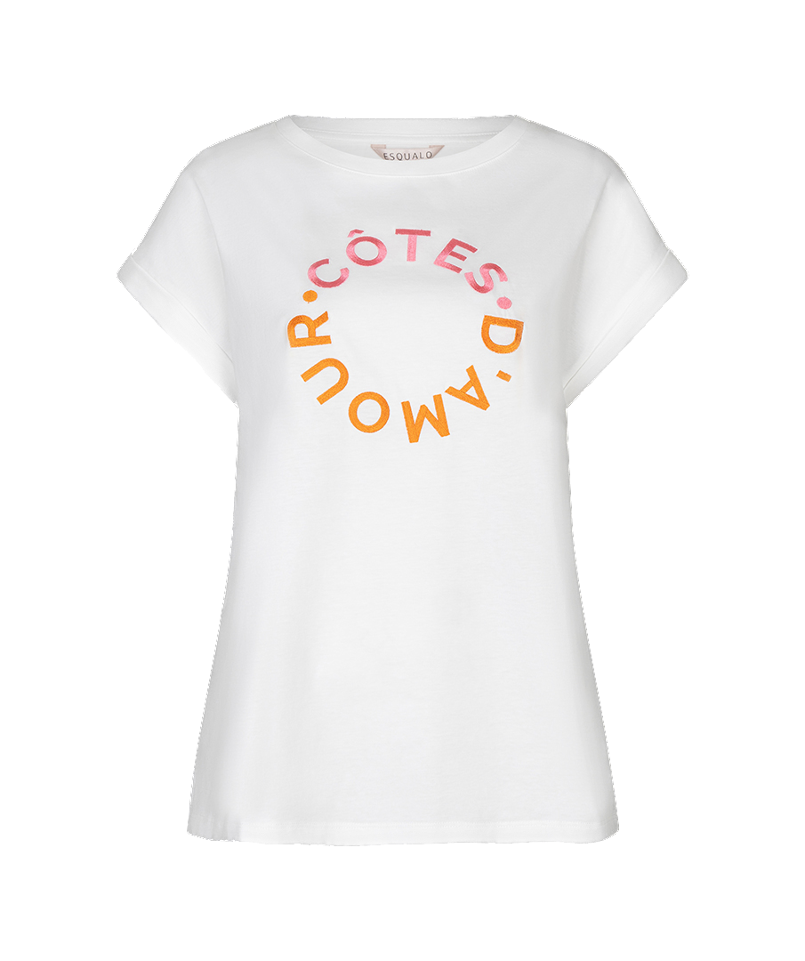 T-shirt HS26.05204 off white/pink-2