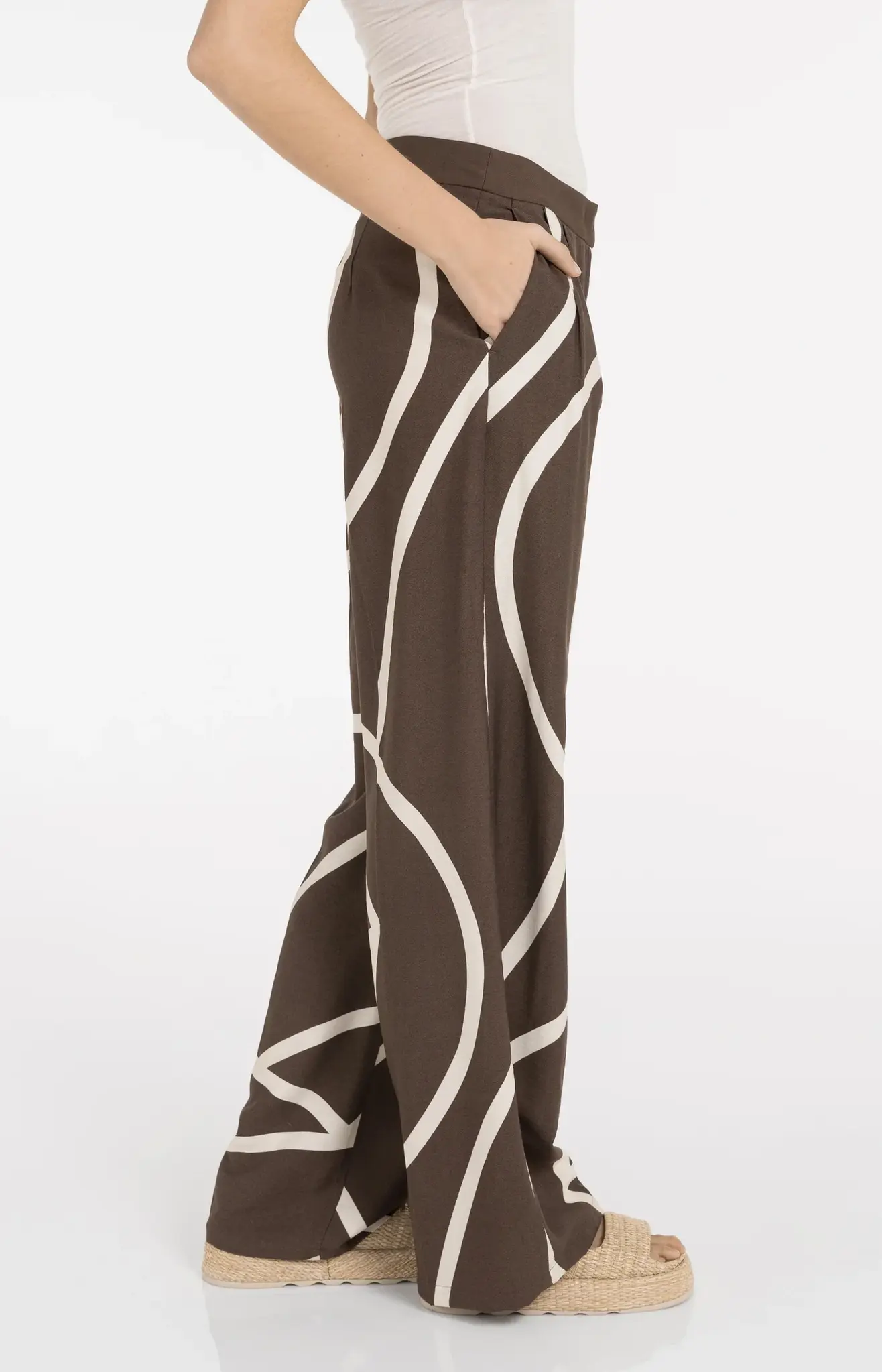 Broek 01-301260-605 chocolate martini brown dessin-7