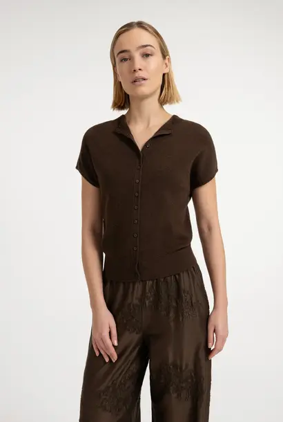 Vest 01-010163-607 slate black brown melange
