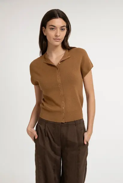 Vest 01-010163-607 foxtrot brown melange