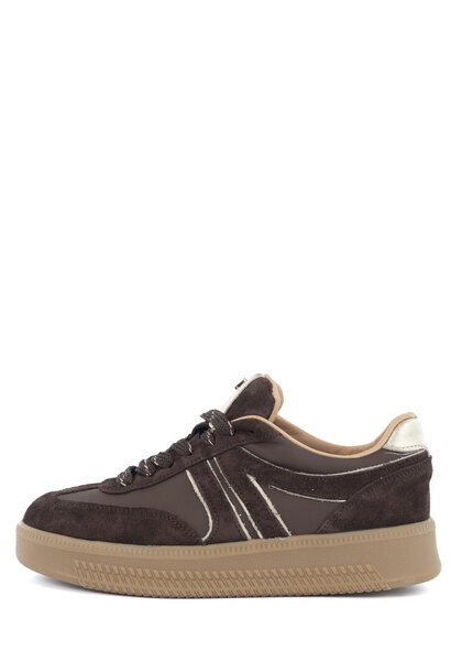 Sneaker Jilly-165 dark brown/gold/dark brown
