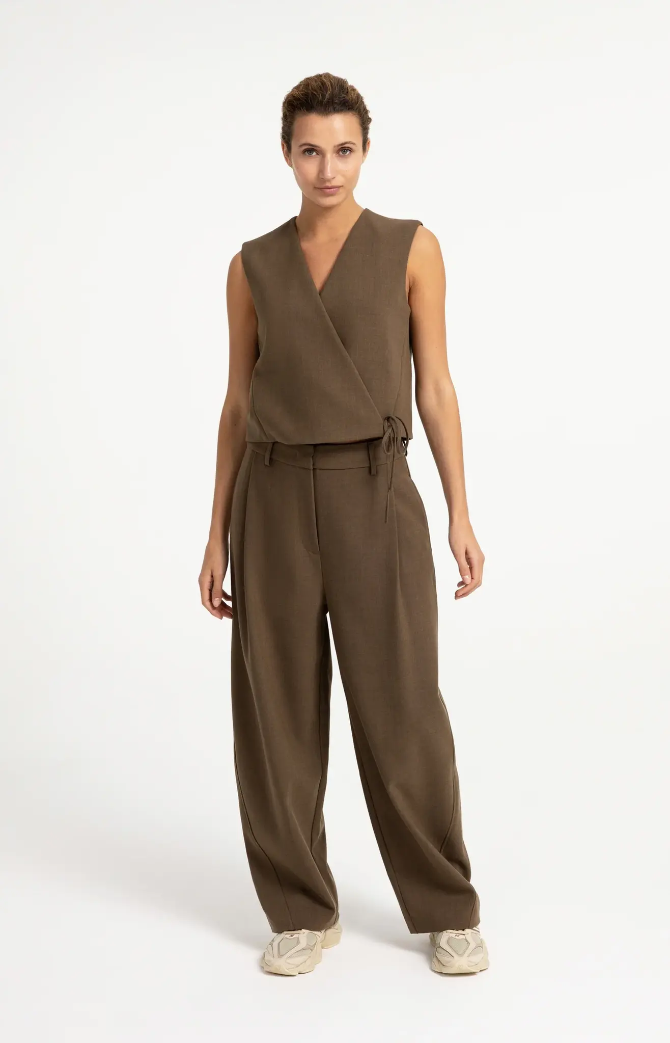 Gilet 01-521009-608 teak brown-1