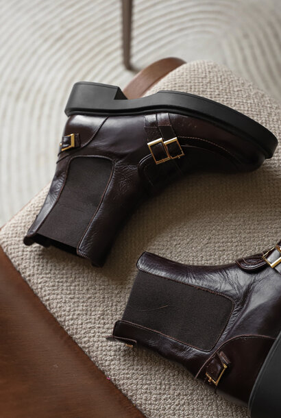 Boots Lace-105 dark brown