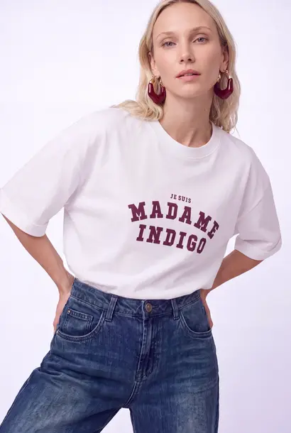 T-shirt Je suis white/mauve