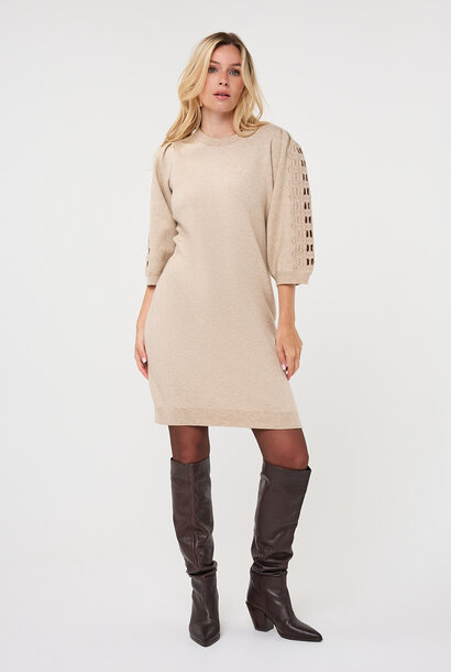 Jurk F26.07523 biscuit