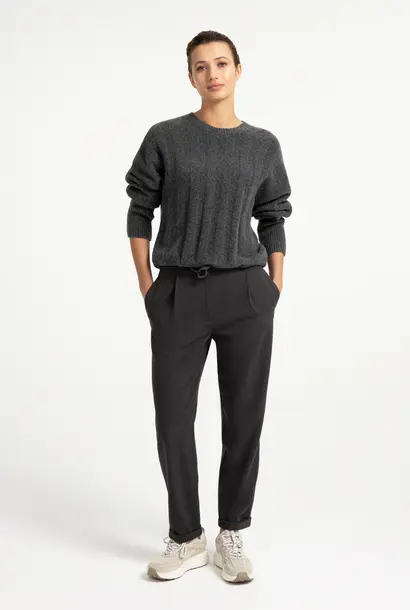 Broek 01-301287-609 hole black melange