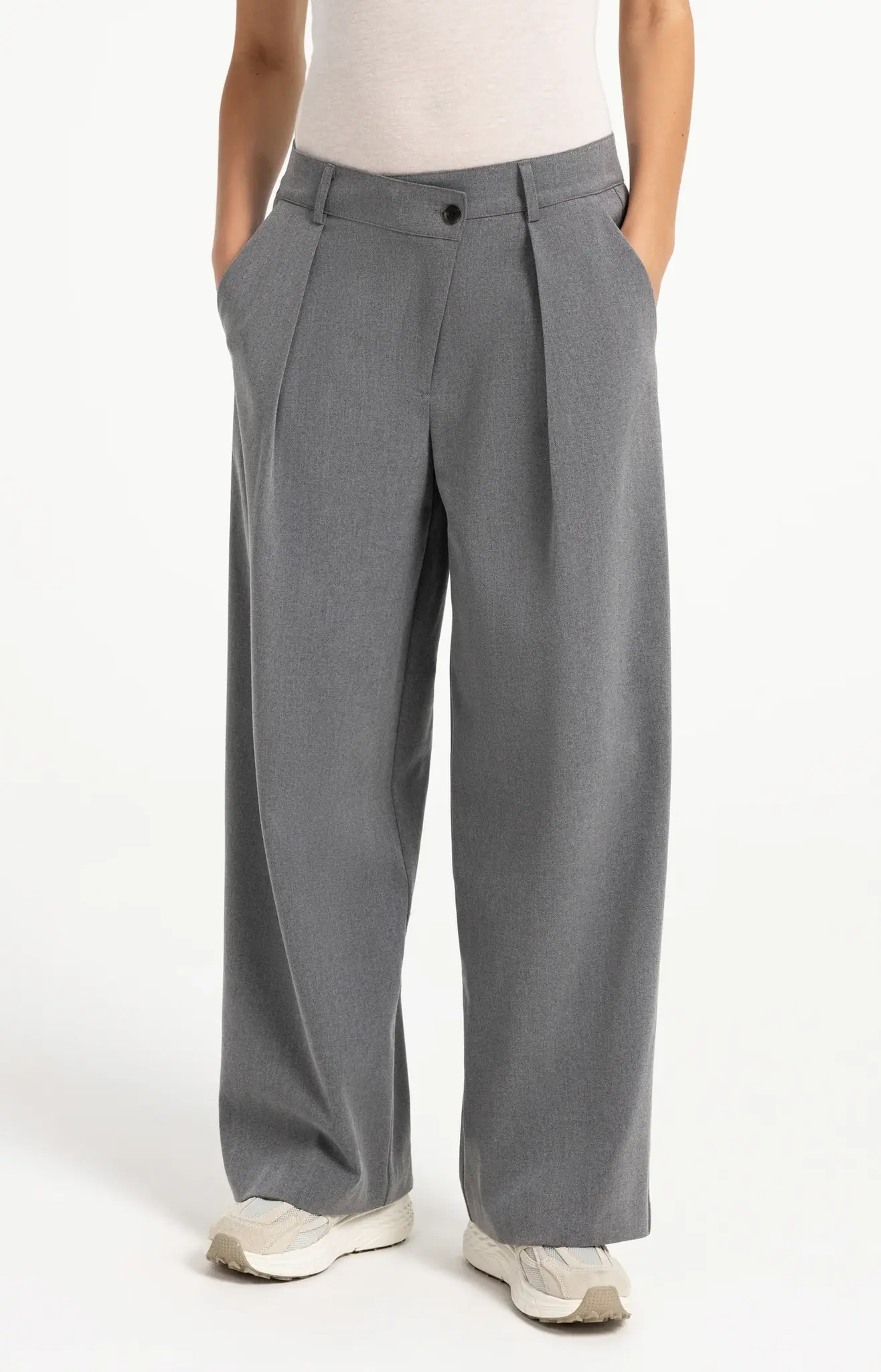 Broek 01-301286-609 anthracite melange-1