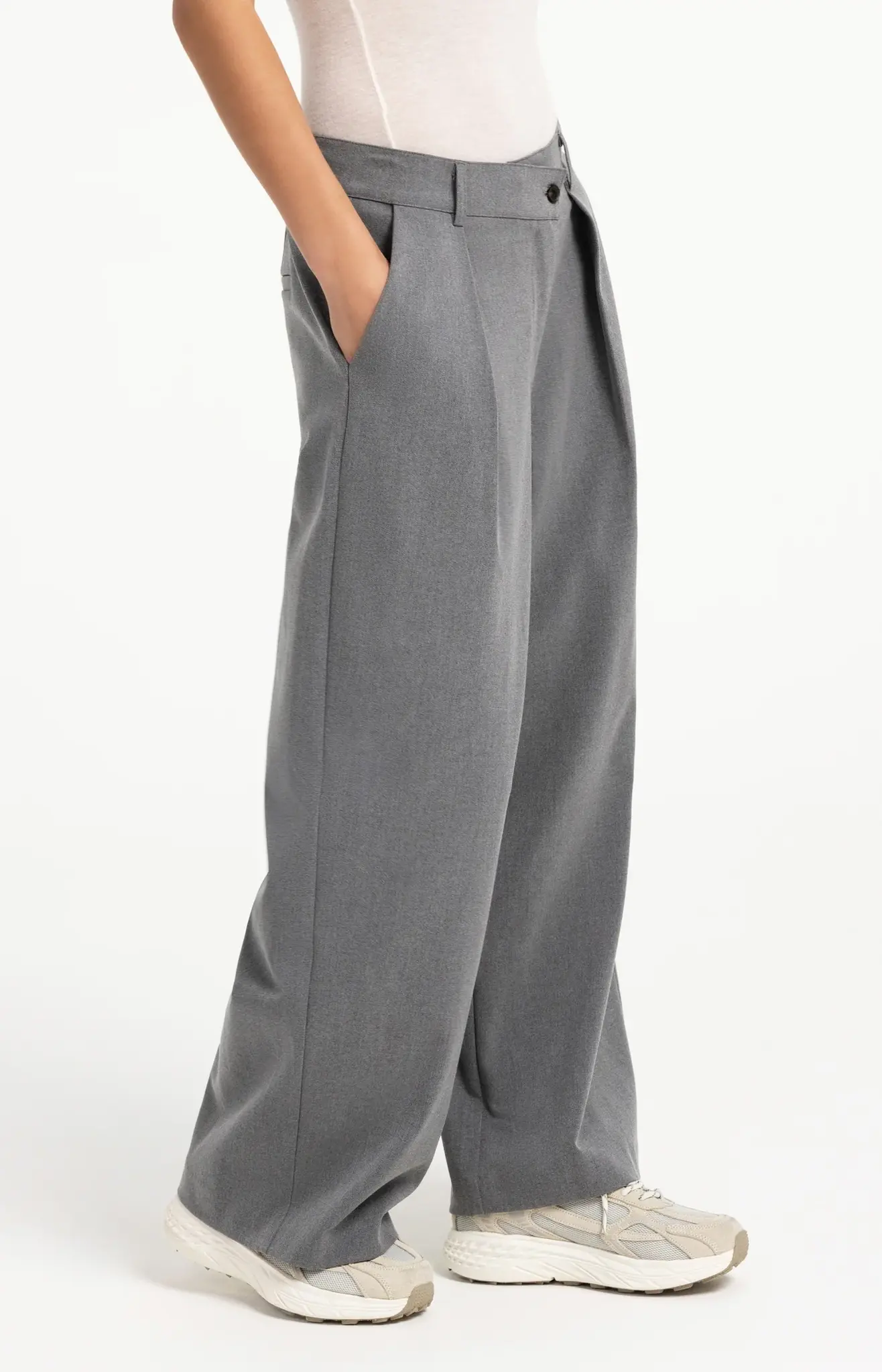 Broek 01-301286-609 anthracite melange-7