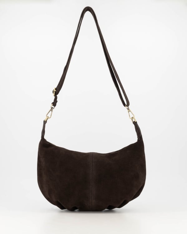 Tas Savina suede donkerbruin-1