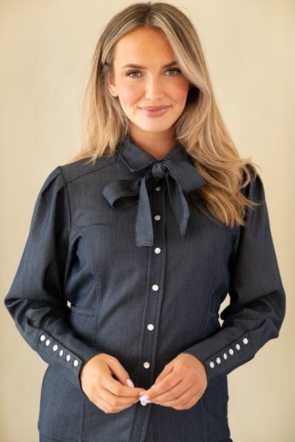 Blouse Bibi denim blue-1